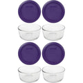 Ingredienti conservati in uno spazio separato di colore viola