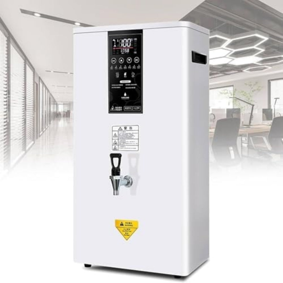 Acqua distribuita per preparare le bevande con elementi in acciaio inox e con capacita dichiarata di 50 litri