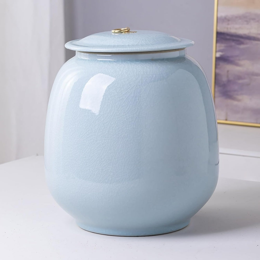 Riso conservato in un recipiente da dispensa di colore bianco e con chiusura ermetica